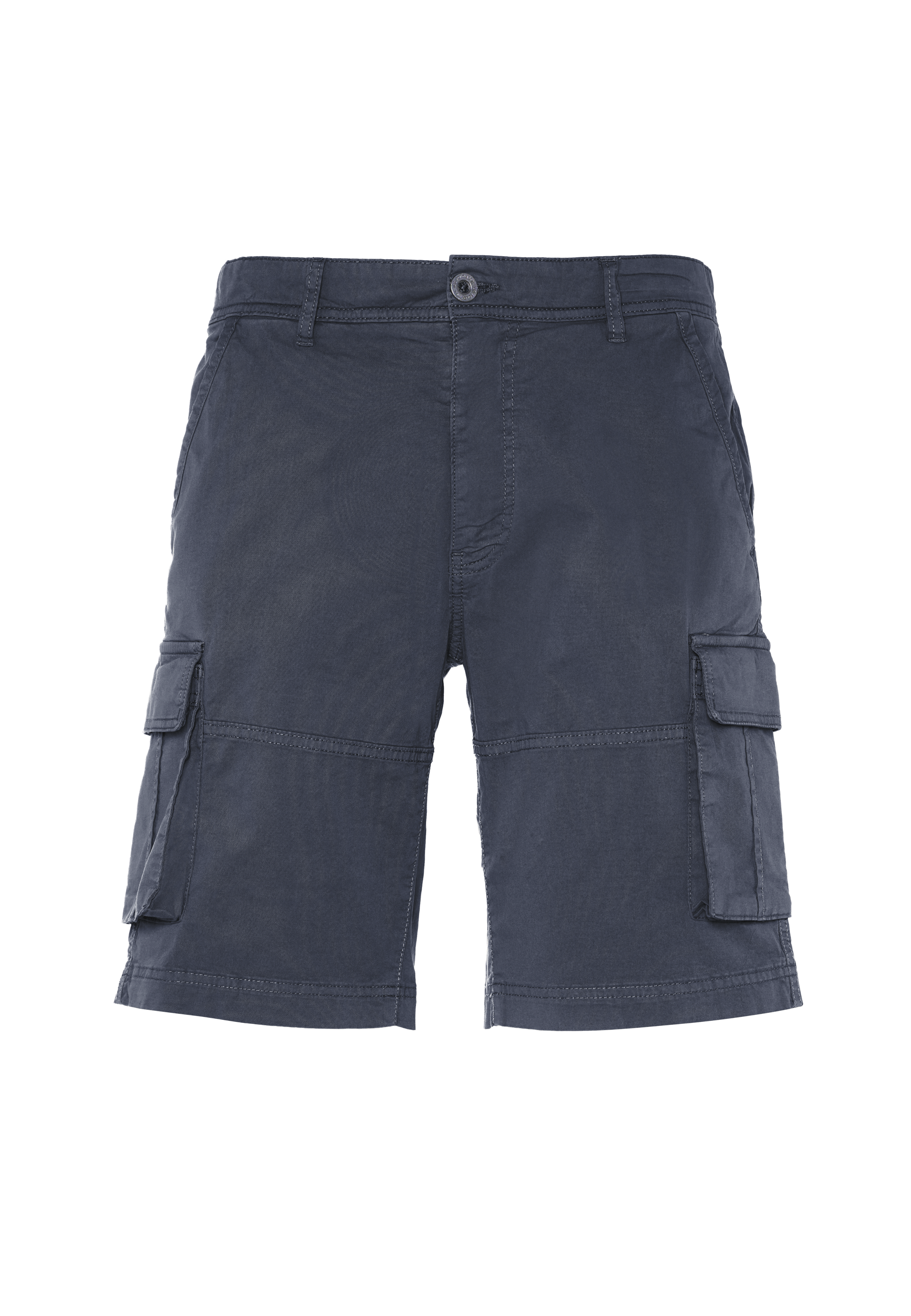 Pantalone corto cargo in cotone con tasche applicate