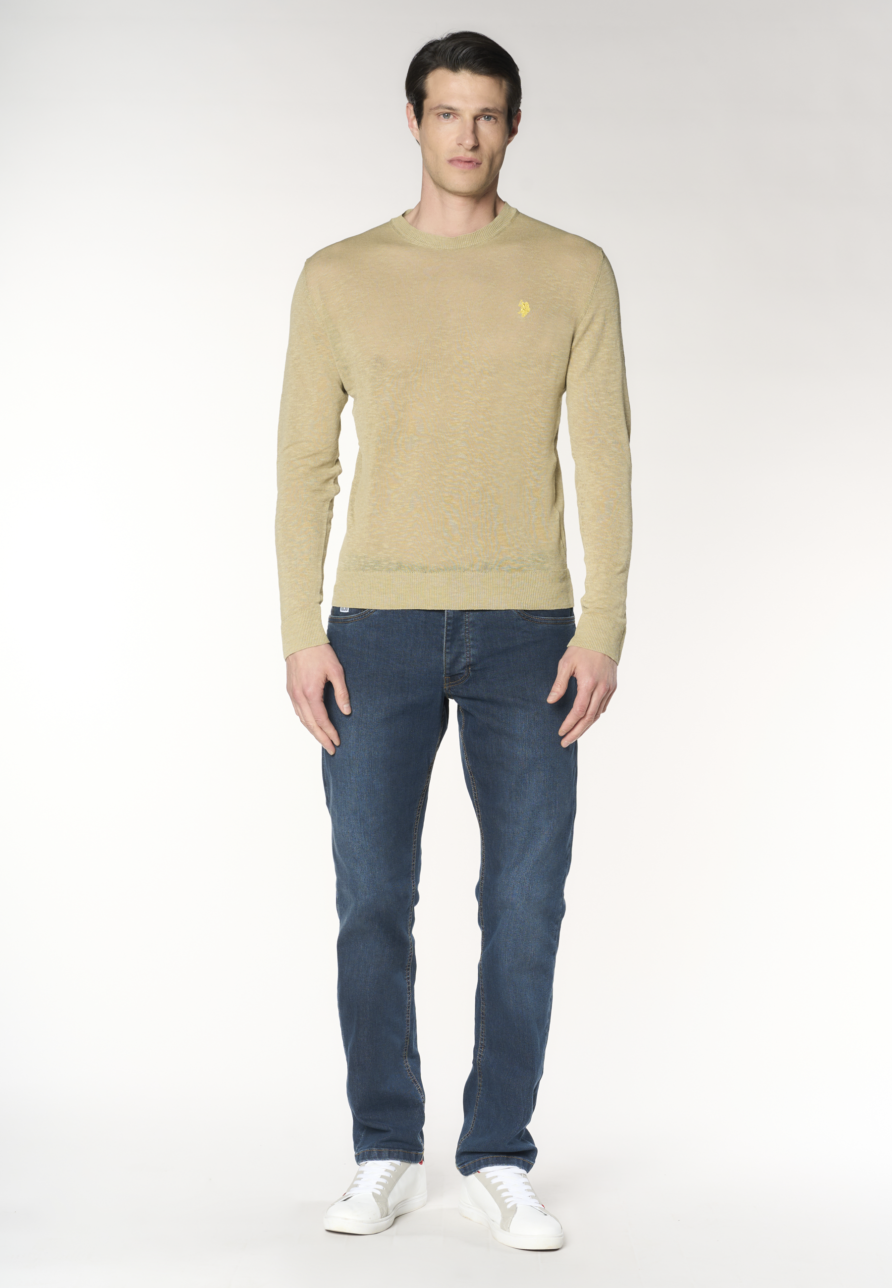 Pantalone denim da uomo cinque tasche regular fit
