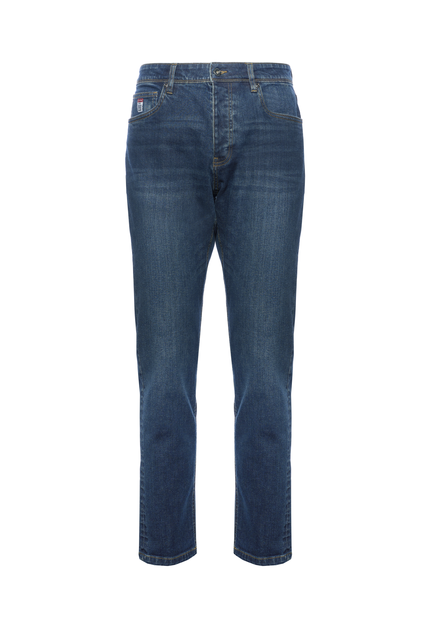 Pantalone denim cinque tasche tapered fit