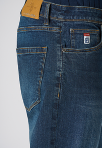 Pantalone denim cinque tasche tapered fit