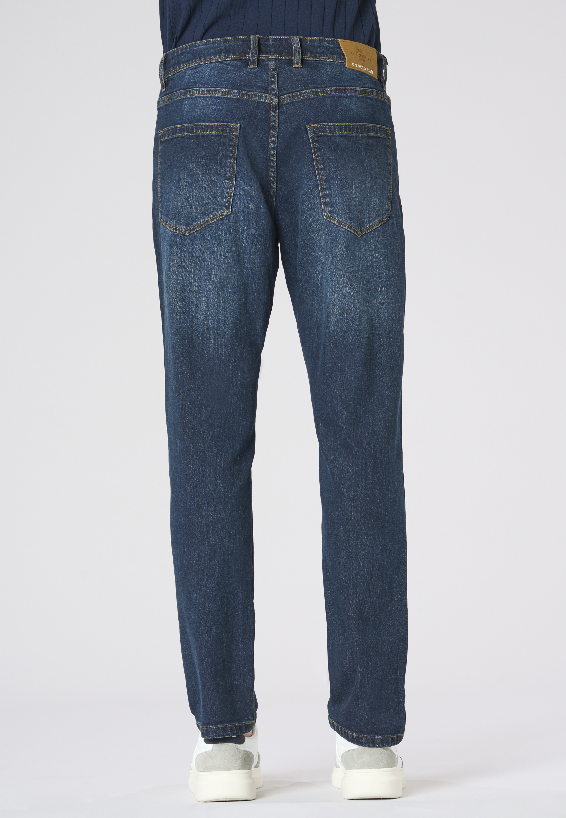 Pantalone denim cinque tasche tapered fit