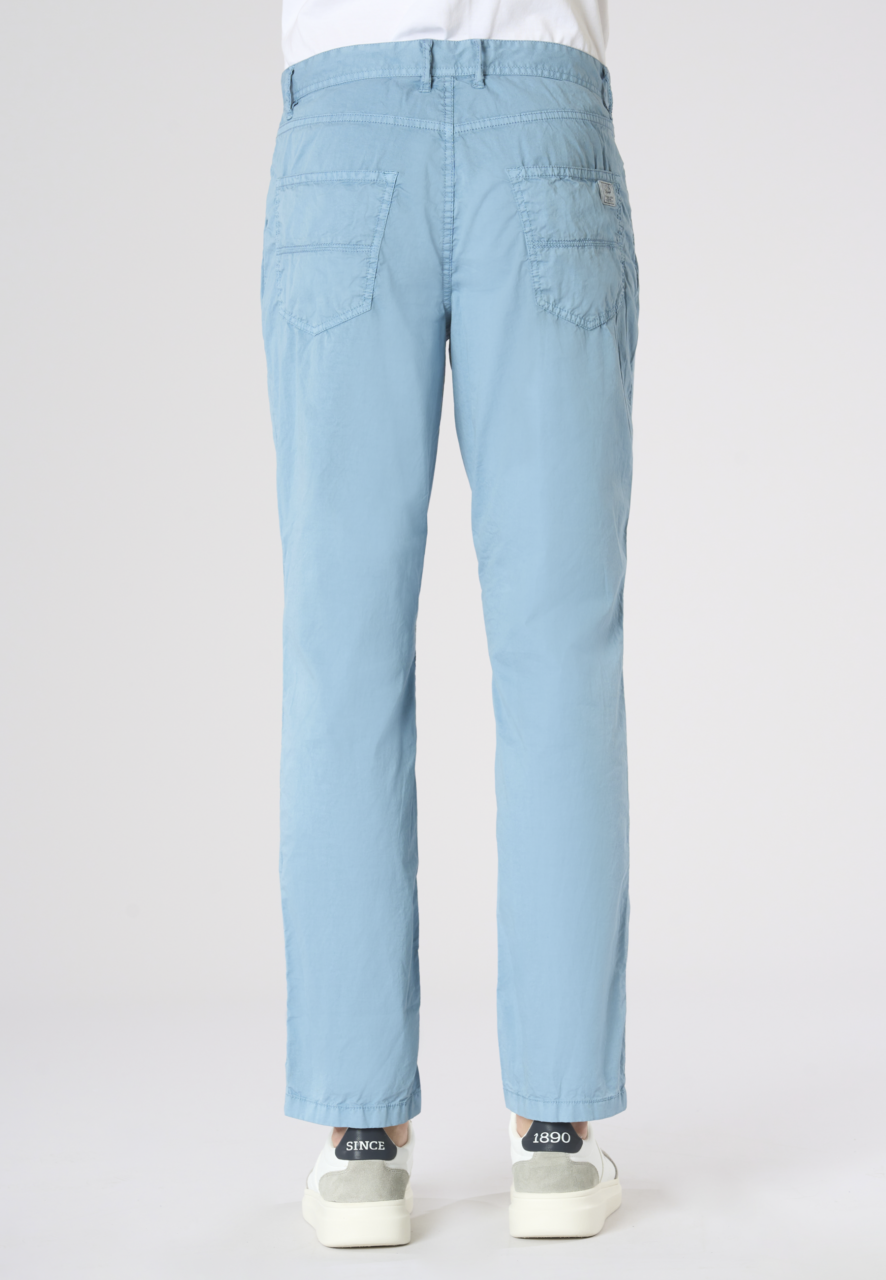 Pantalone cinque tasche da uomo in cotone stretch