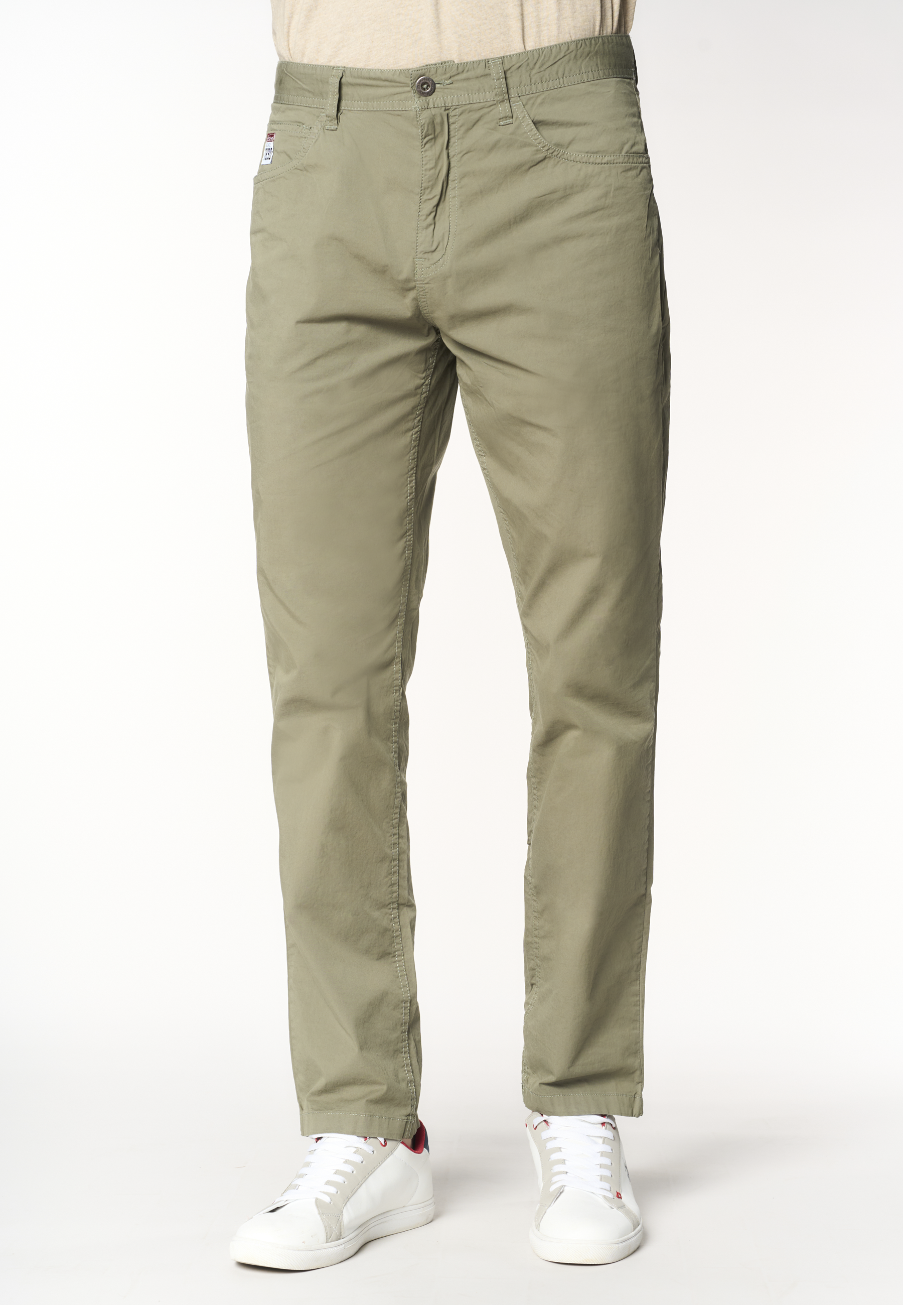 Pantalone cinque tasche da uomo in cotone stretch