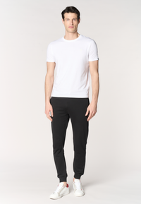 T-shirt da uomo in in cotone stretch con logo