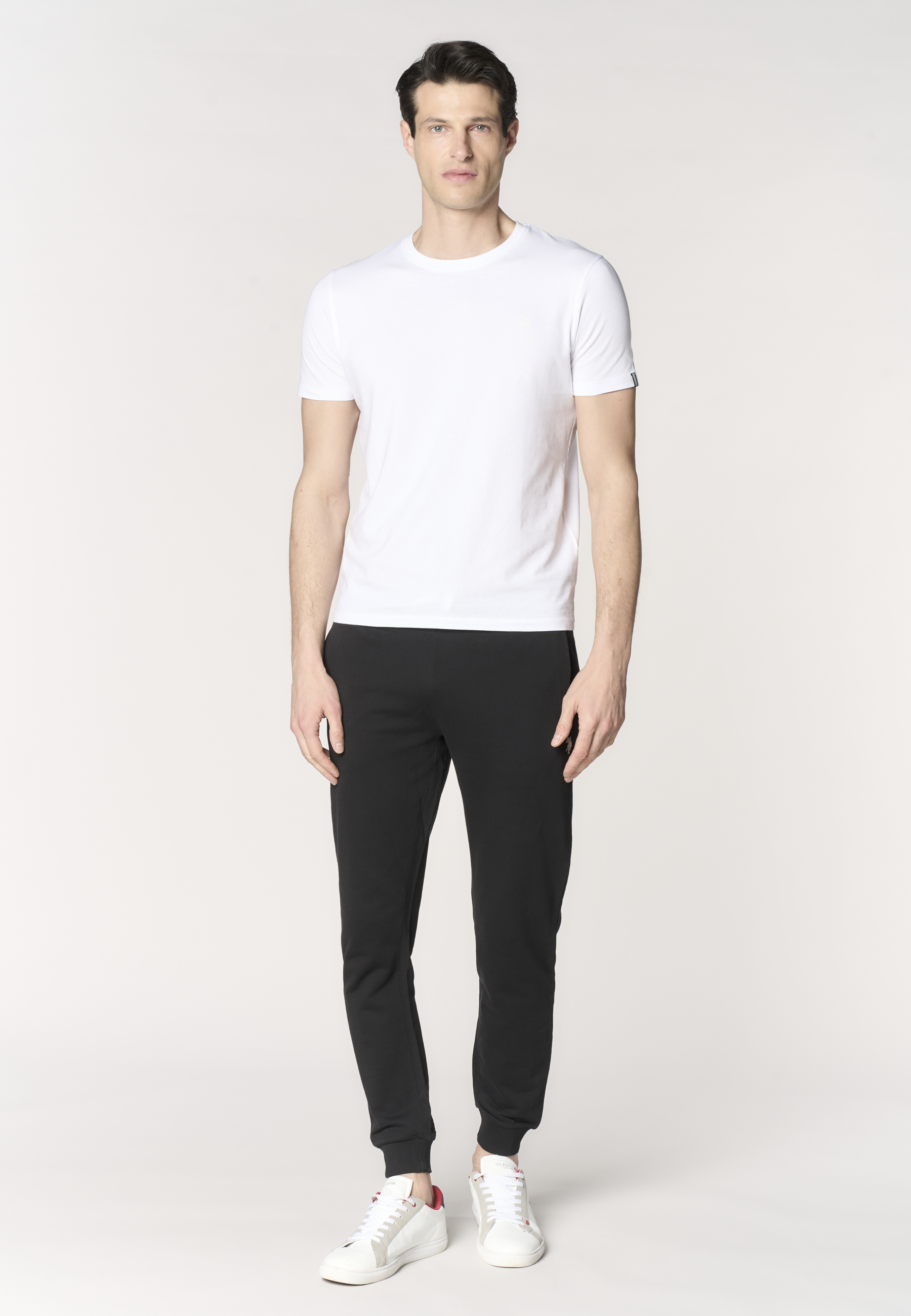 T-shirt da uomo in in cotone stretch con logo
