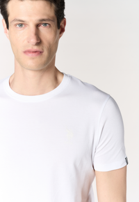 T-shirt da uomo in in cotone stretch con logo