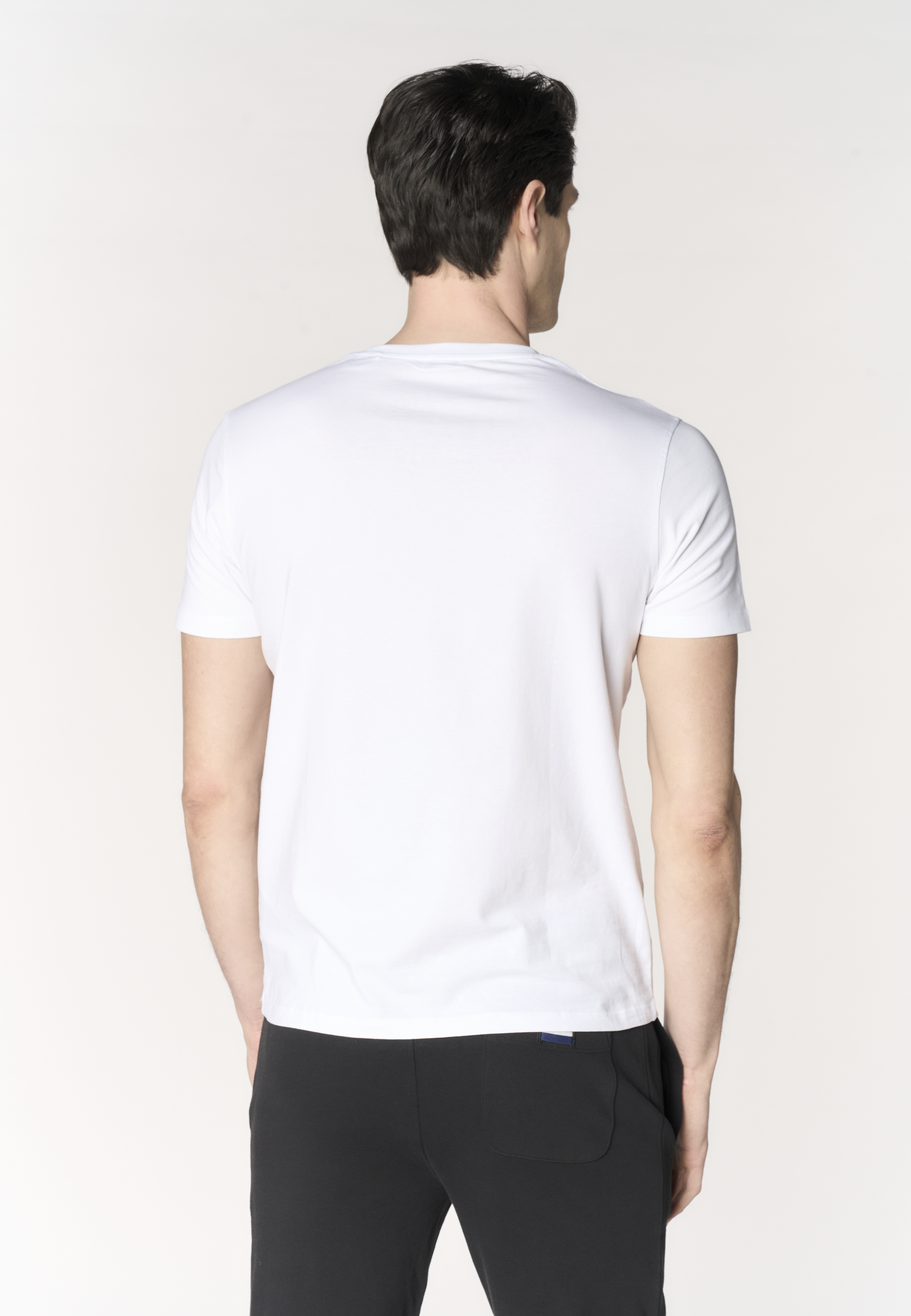 T-shirt da uomo in in cotone stretch con logo