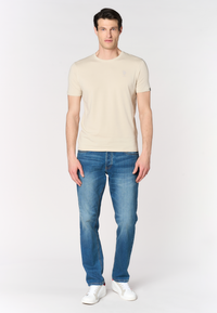 T-shirt da uomo in in cotone stretch con logo