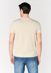 T-shirt da uomo in in cotone stretch con logo