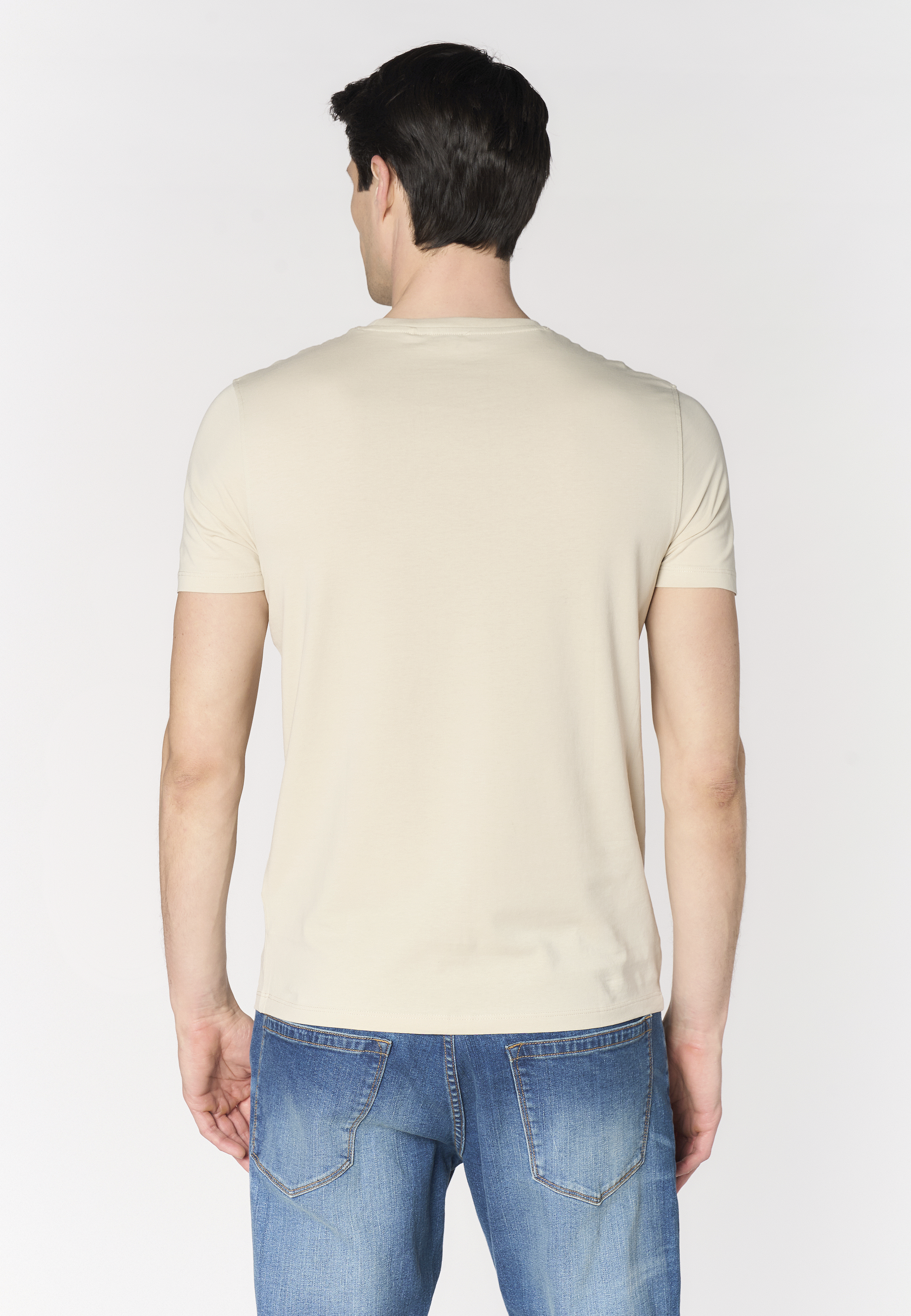 T-shirt da uomo in in cotone stretch con logo