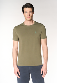 T-shirt da uomo in in cotone stretch con logo