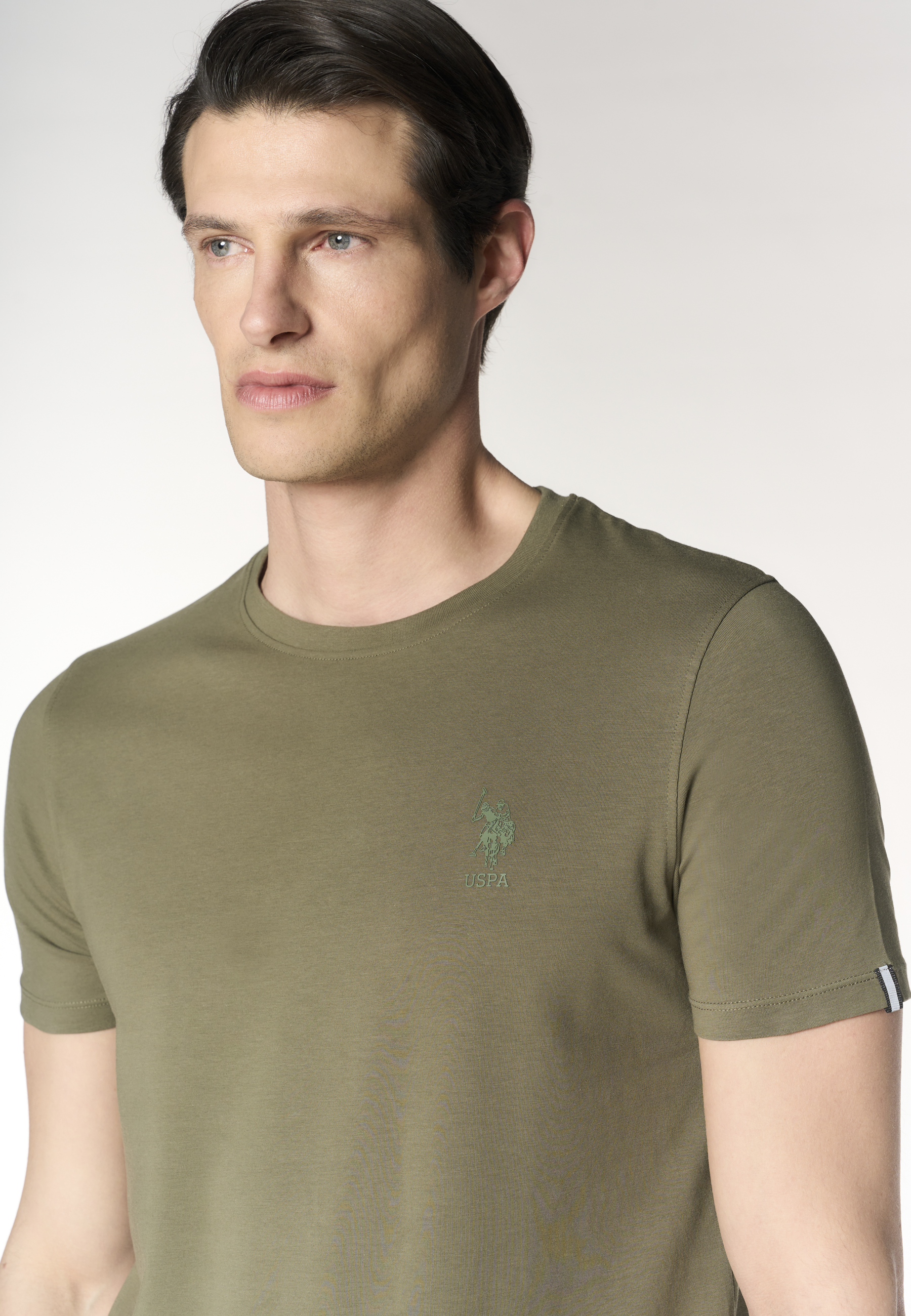 T-shirt da uomo in in cotone stretch con logo