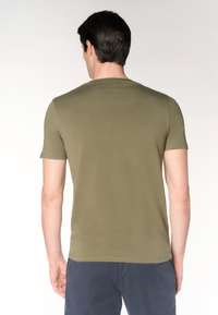 T-shirt da uomo in in cotone stretch con logo