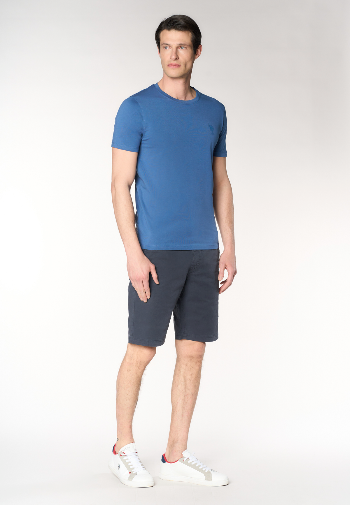 T-shirt da uomo in in cotone stretch con logo
