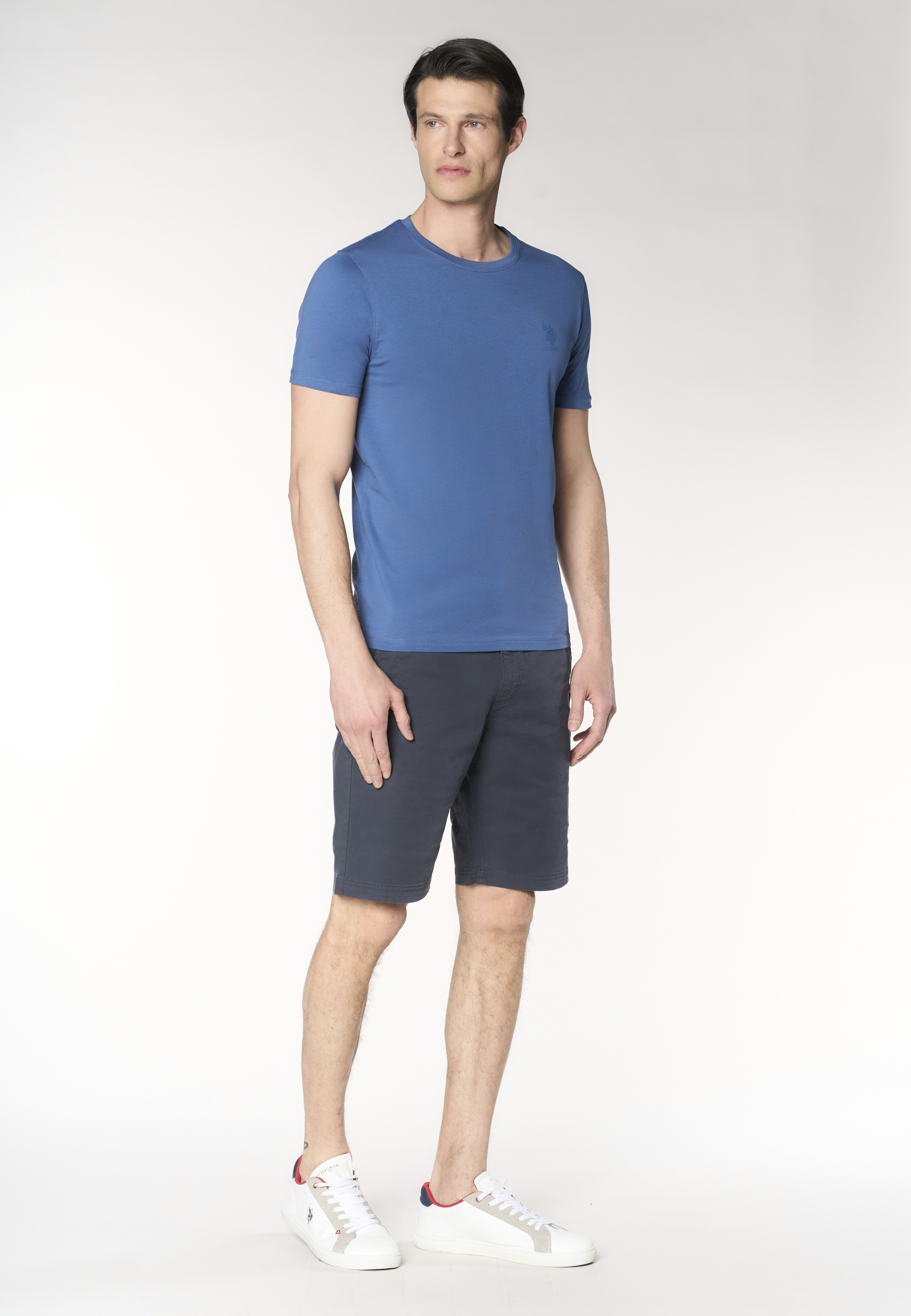 T-shirt da uomo in in cotone stretch con logo