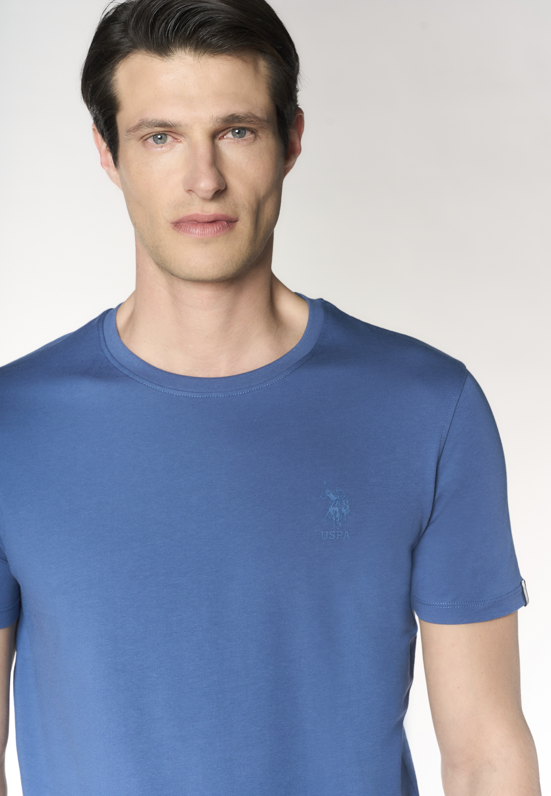 T-shirt da uomo in in cotone stretch con logo