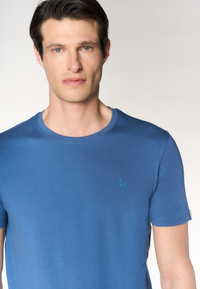 T-shirt da uomo in in cotone stretch con logo