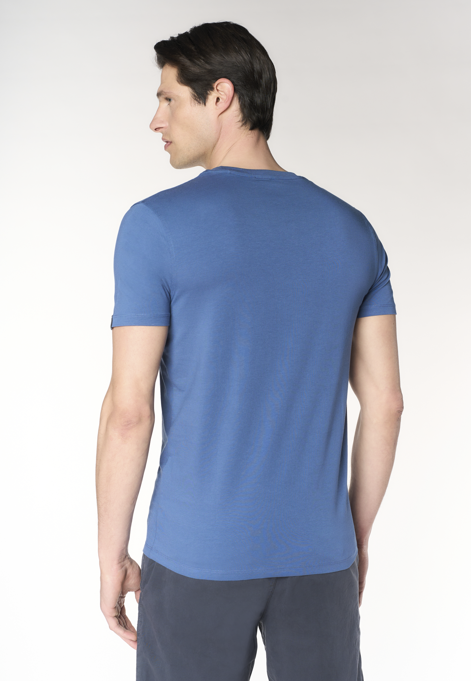 T-shirt da uomo in in cotone stretch con logo