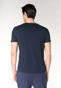 T-shirt da uomo in in cotone stretch con logo