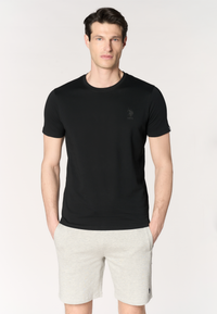 T-shirt da uomo in in cotone stretch con logo