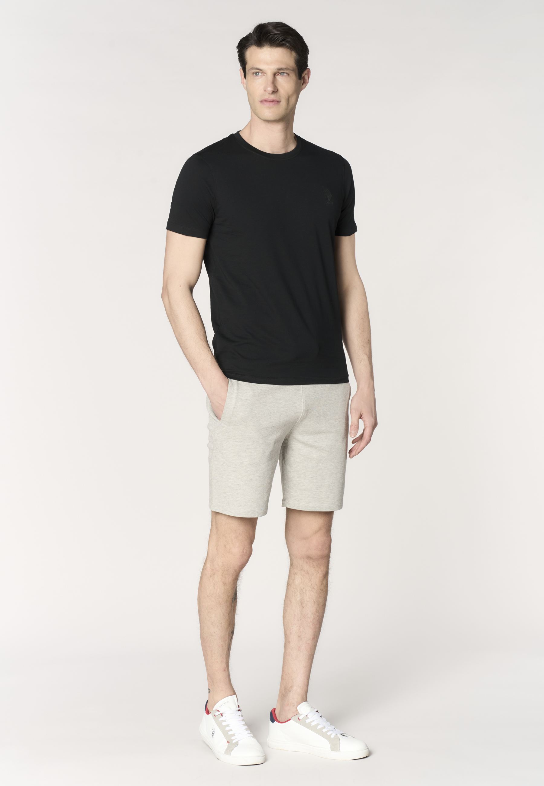 T-shirt da uomo in in cotone stretch con logo