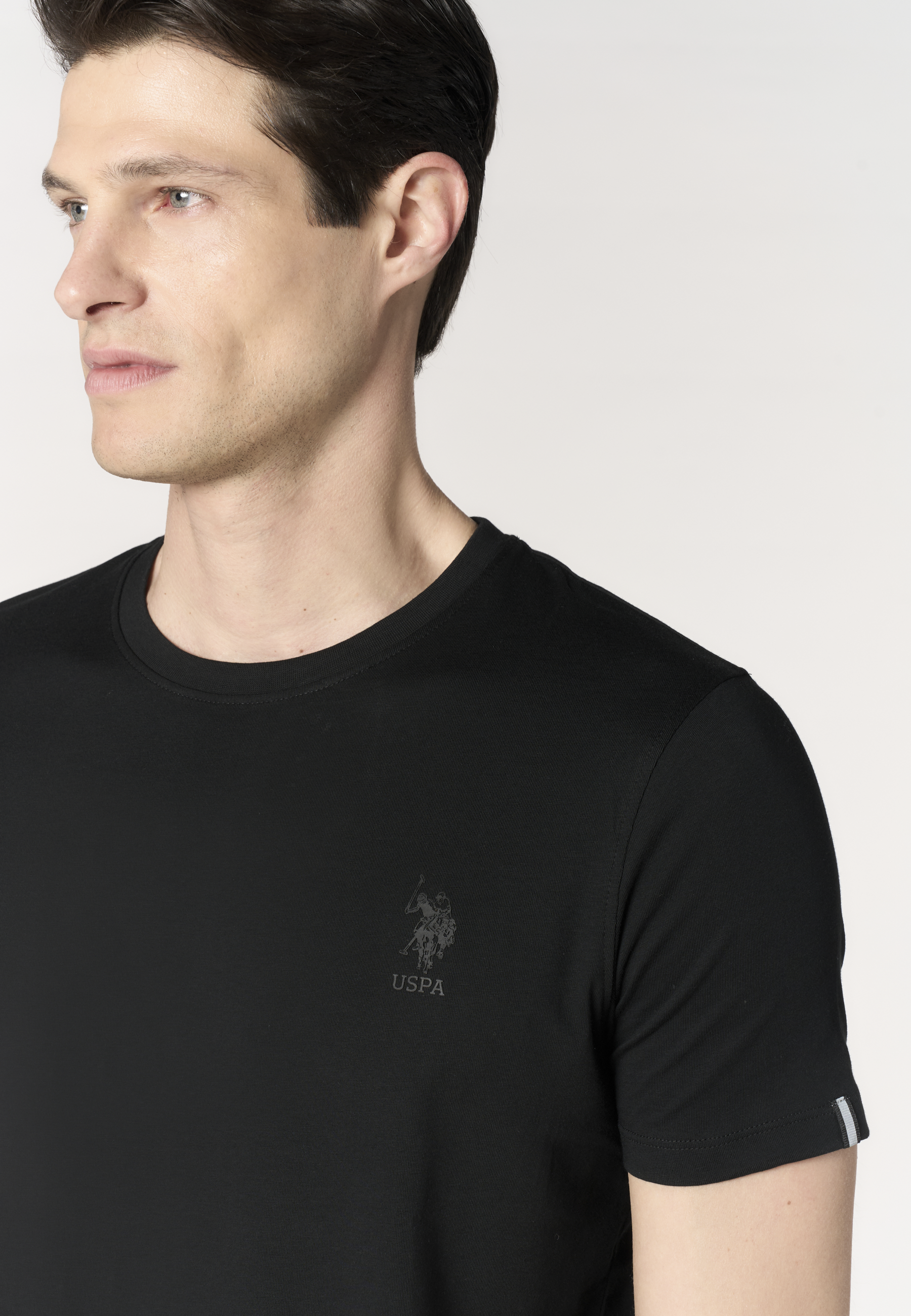 T-shirt da uomo in in cotone stretch con logo