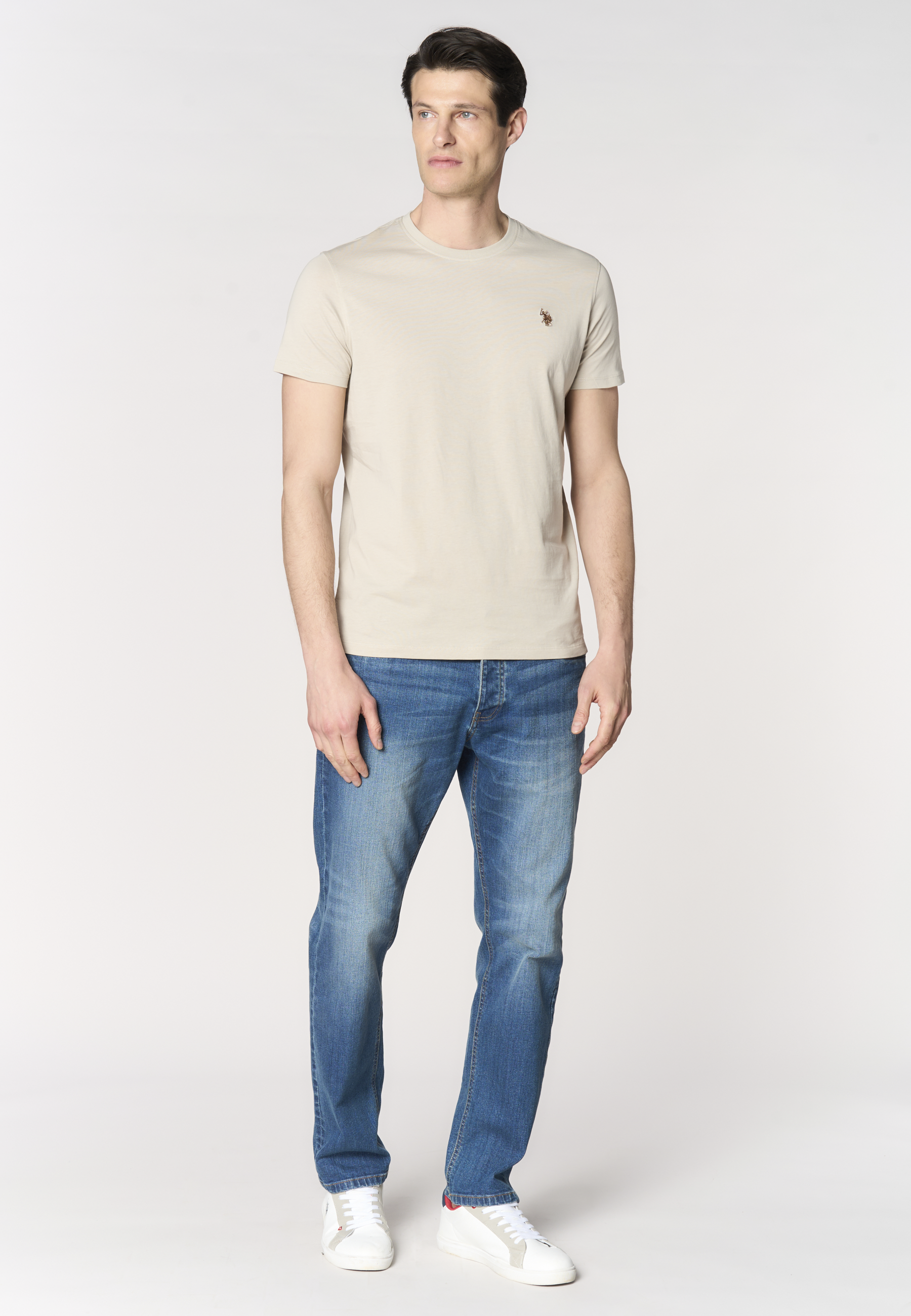T-shirt girocollo in cotone