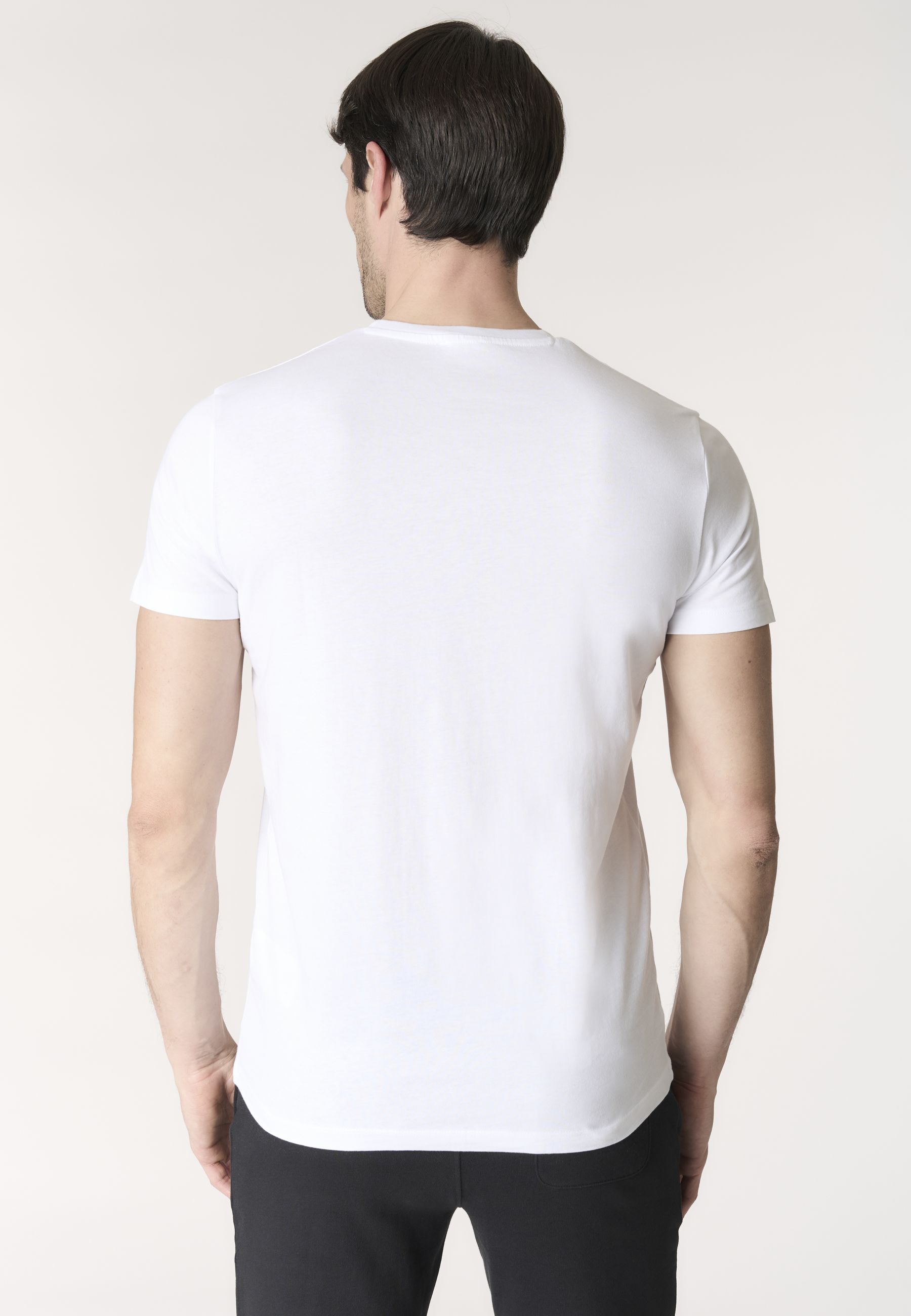 T-shirt a maniche corte in cotone con scritta frontale