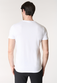 T-shirt a maniche corte in cotone con scritta frontale