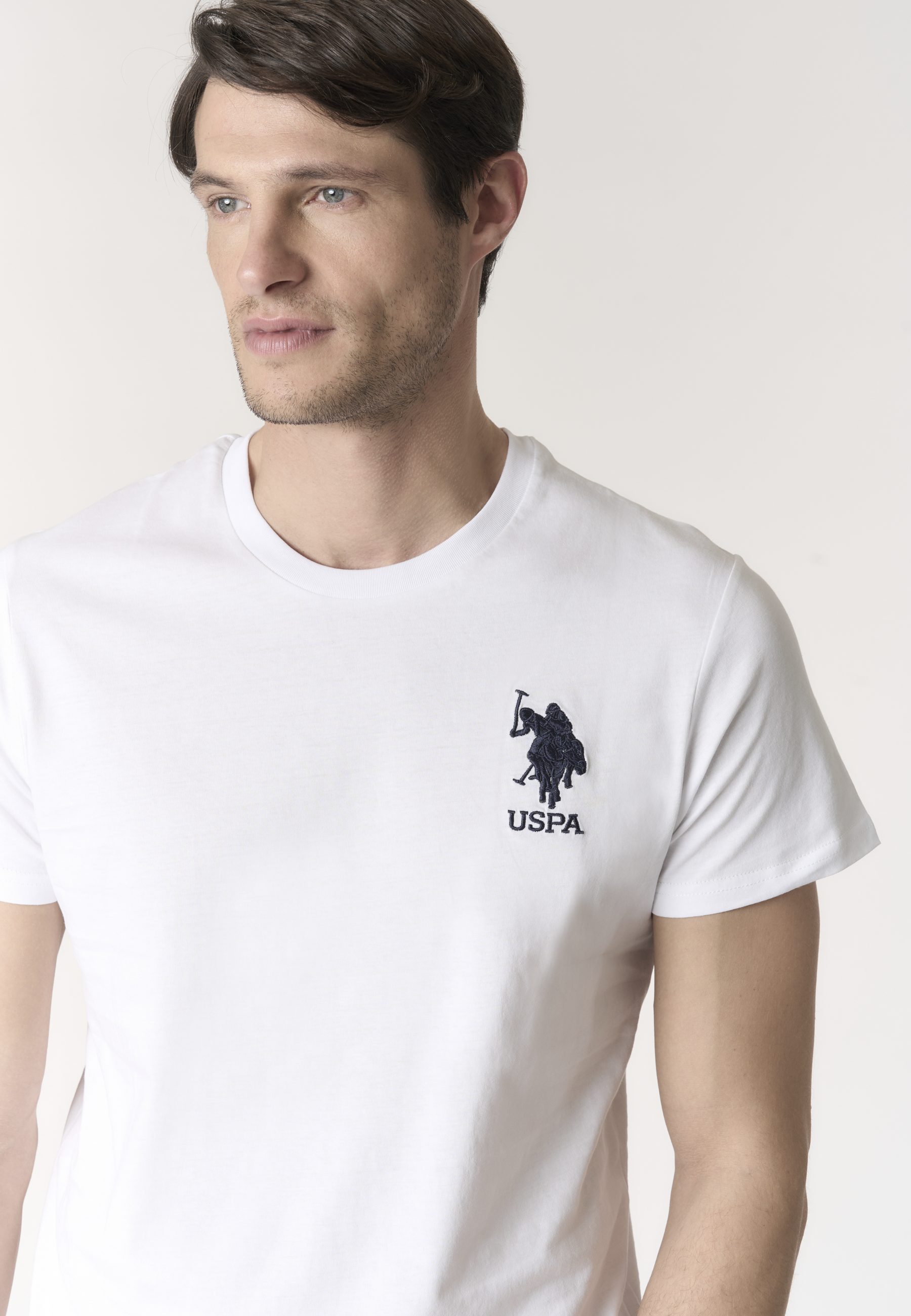 T-shirt da uomo a maniche corte con logo e numero ricamati