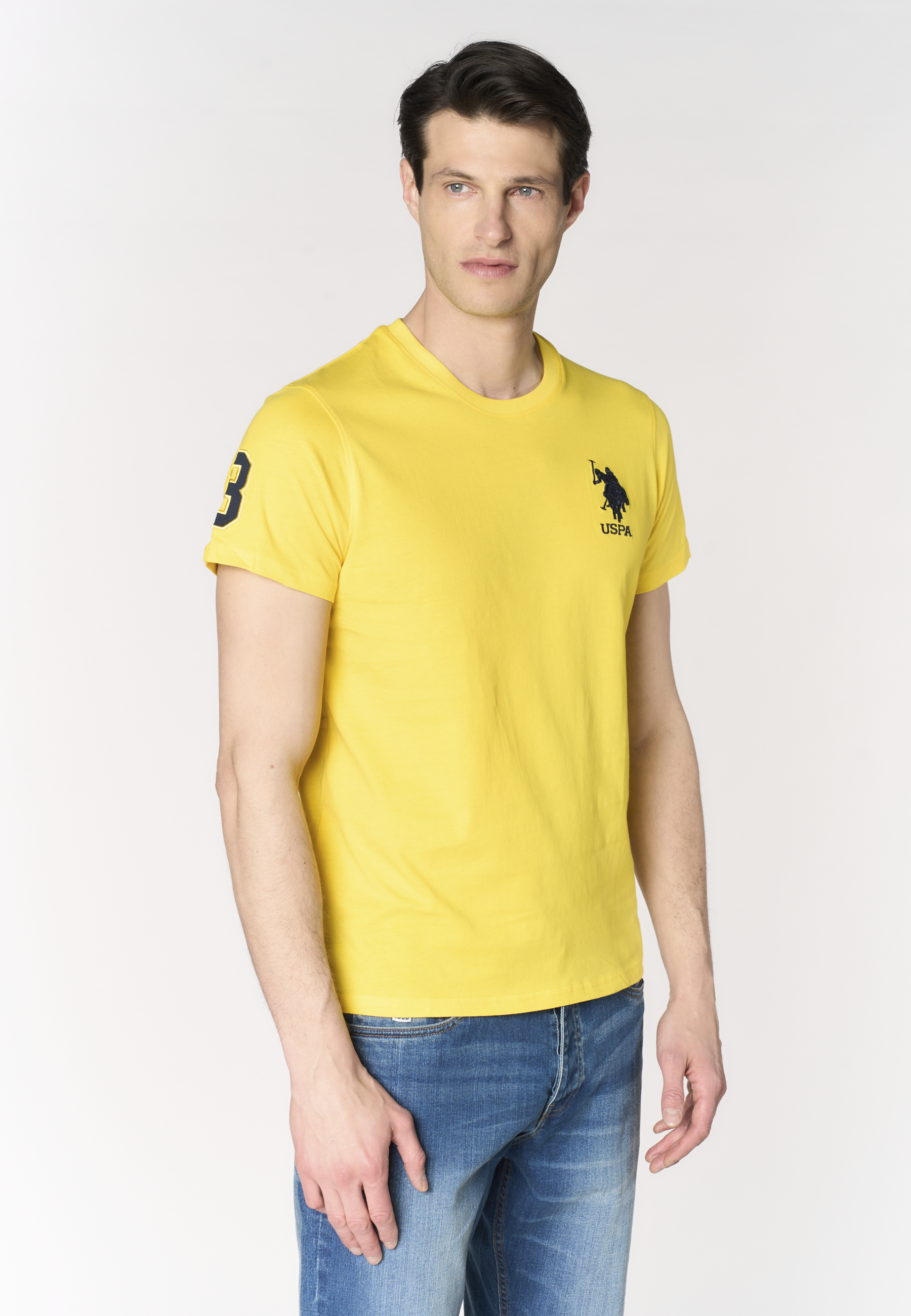 T-shirt da uomo a maniche corte con logo e numero ricamati