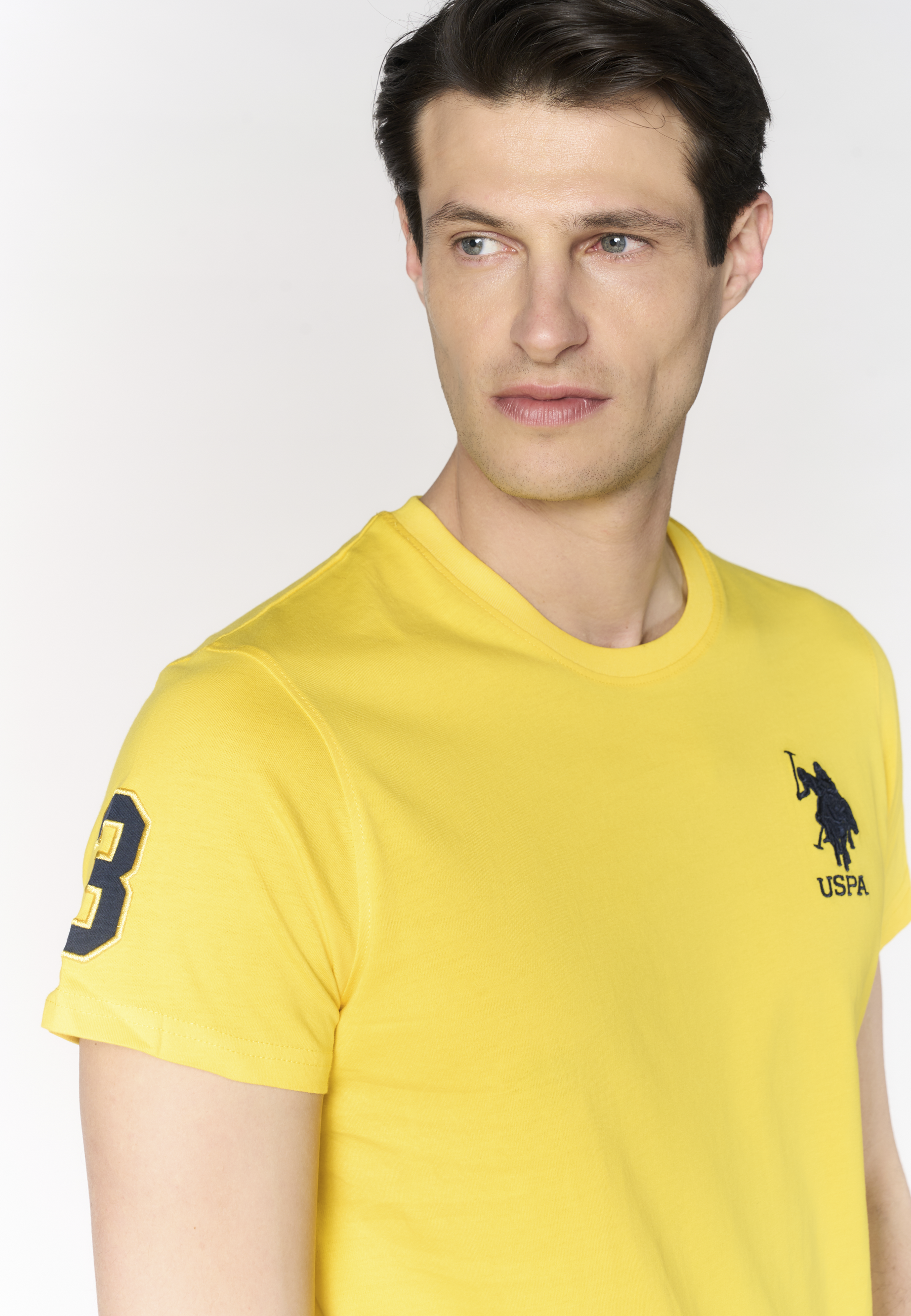 T-shirt da uomo a maniche corte con logo e numero ricamati