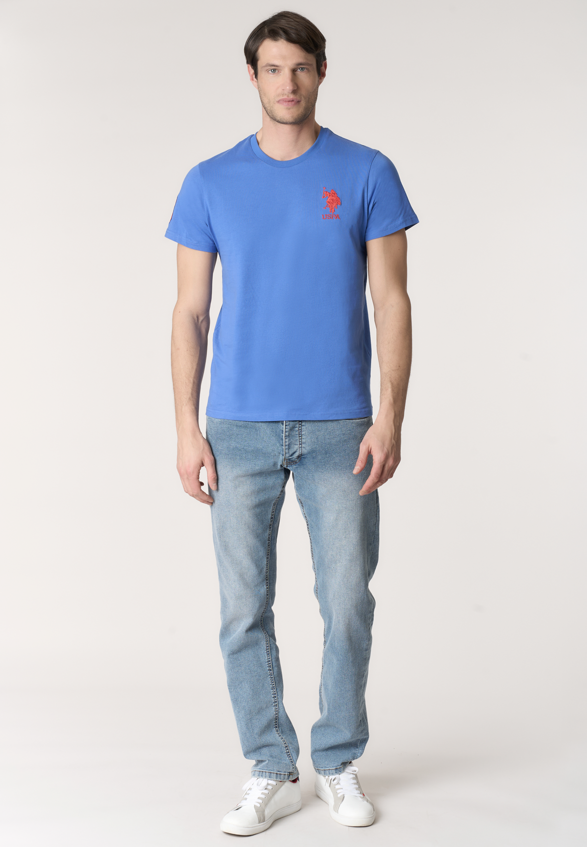 T-shirt da uomo a maniche corte con logo e numero ricamati