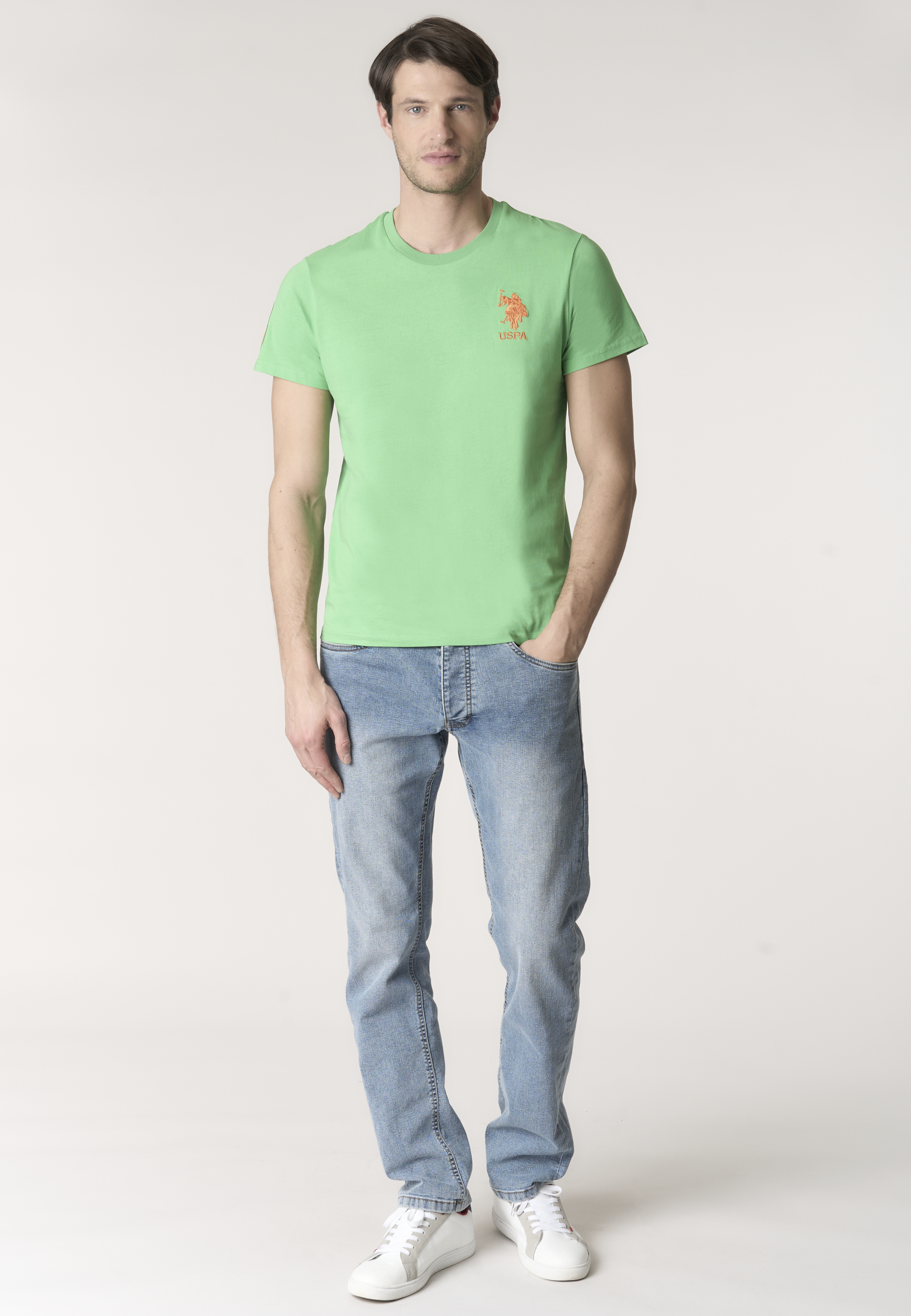 T-shirt da uomo a maniche corte con logo e numero ricamati