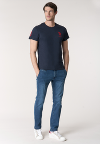 T-shirt da uomo a maniche corte con logo e numero ricamati