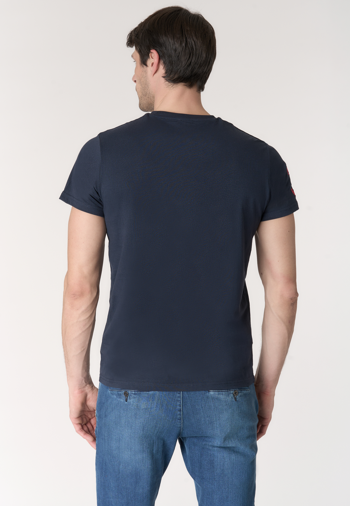 T-shirt da uomo a maniche corte con logo e numero ricamati