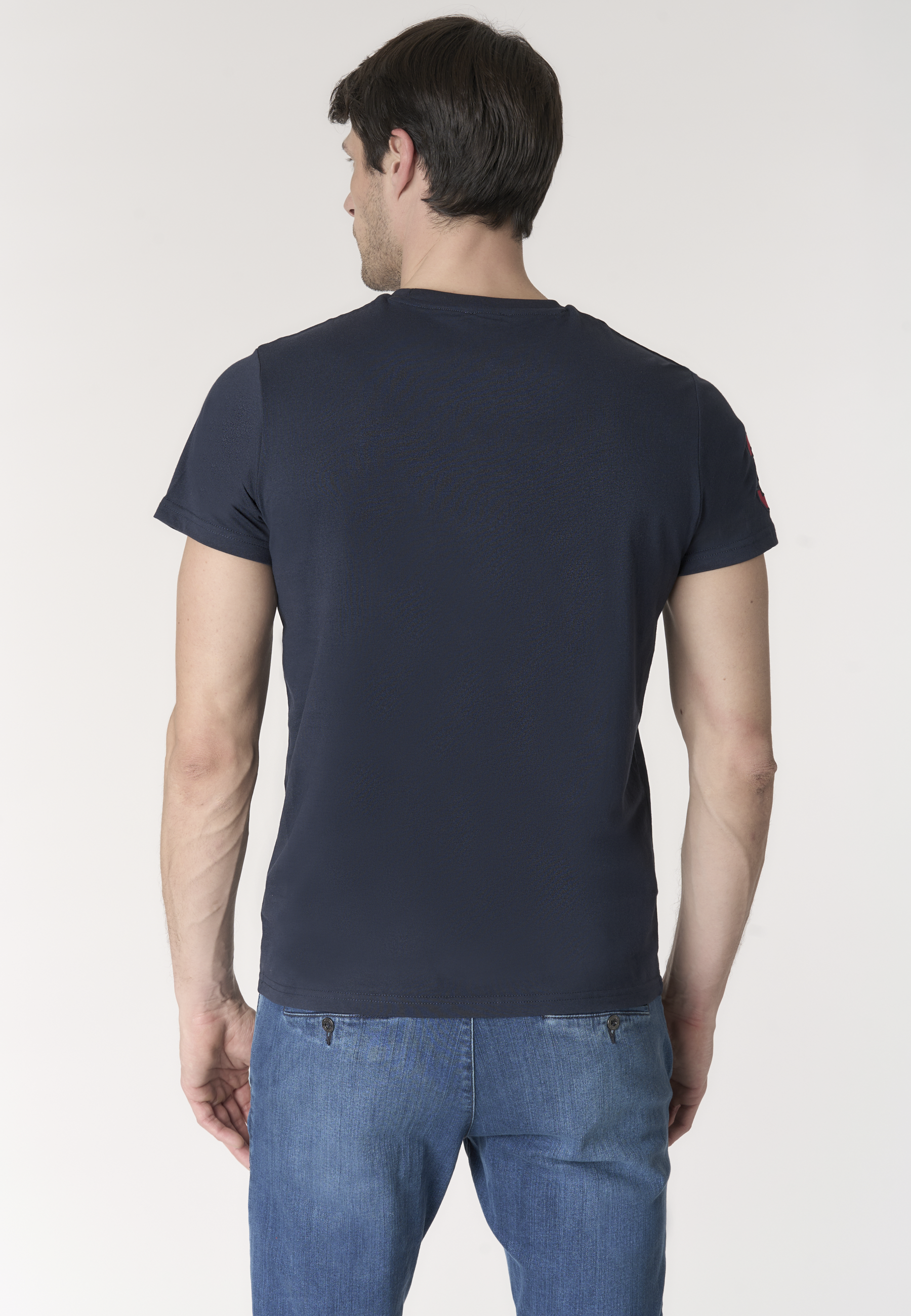 T-shirt da uomo a maniche corte con logo e numero ricamati