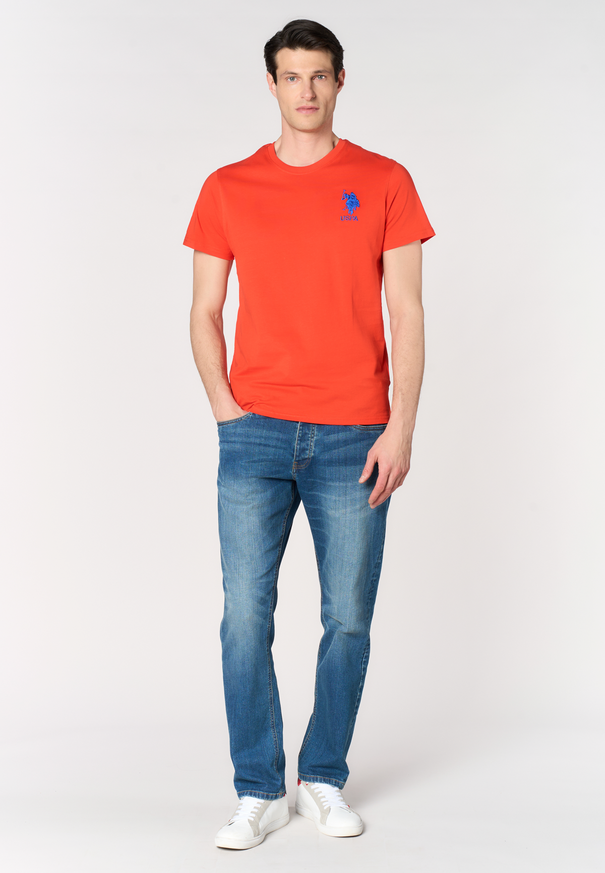 T-shirt da uomo a maniche corte con logo e numero ricamati
