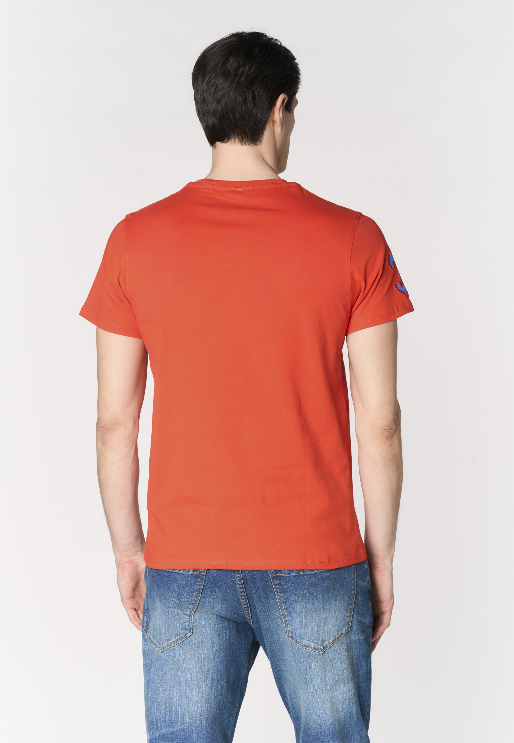 T-shirt da uomo a maniche corte con logo e numero ricamati
