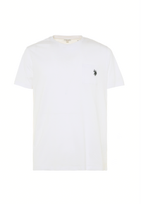 T-shirt uomo in cotone basic jersey con taschino e logo ricamato