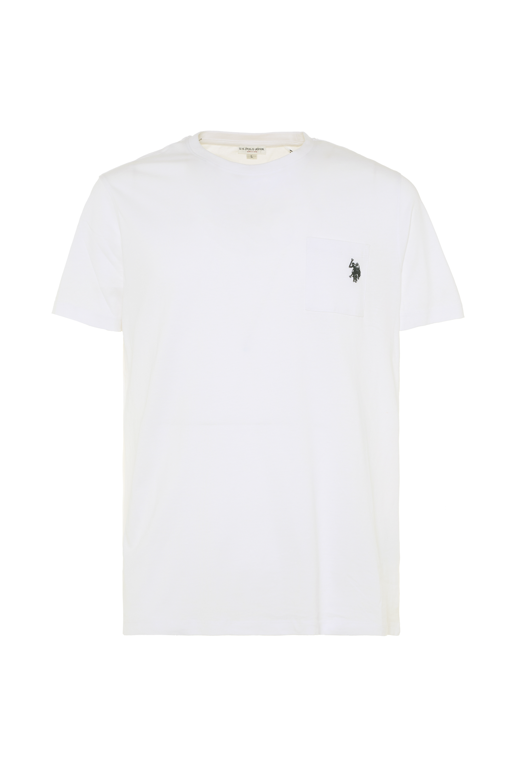 T-shirt uomo in cotone basic jersey con taschino e logo ricamato