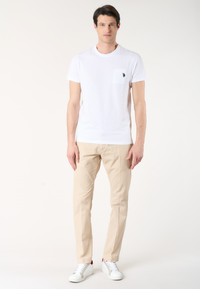 T-shirt uomo in cotone basic jersey con taschino e logo ricamato