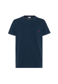 T-shirt uomo in cotone basic jersey con taschino e logo ricamato