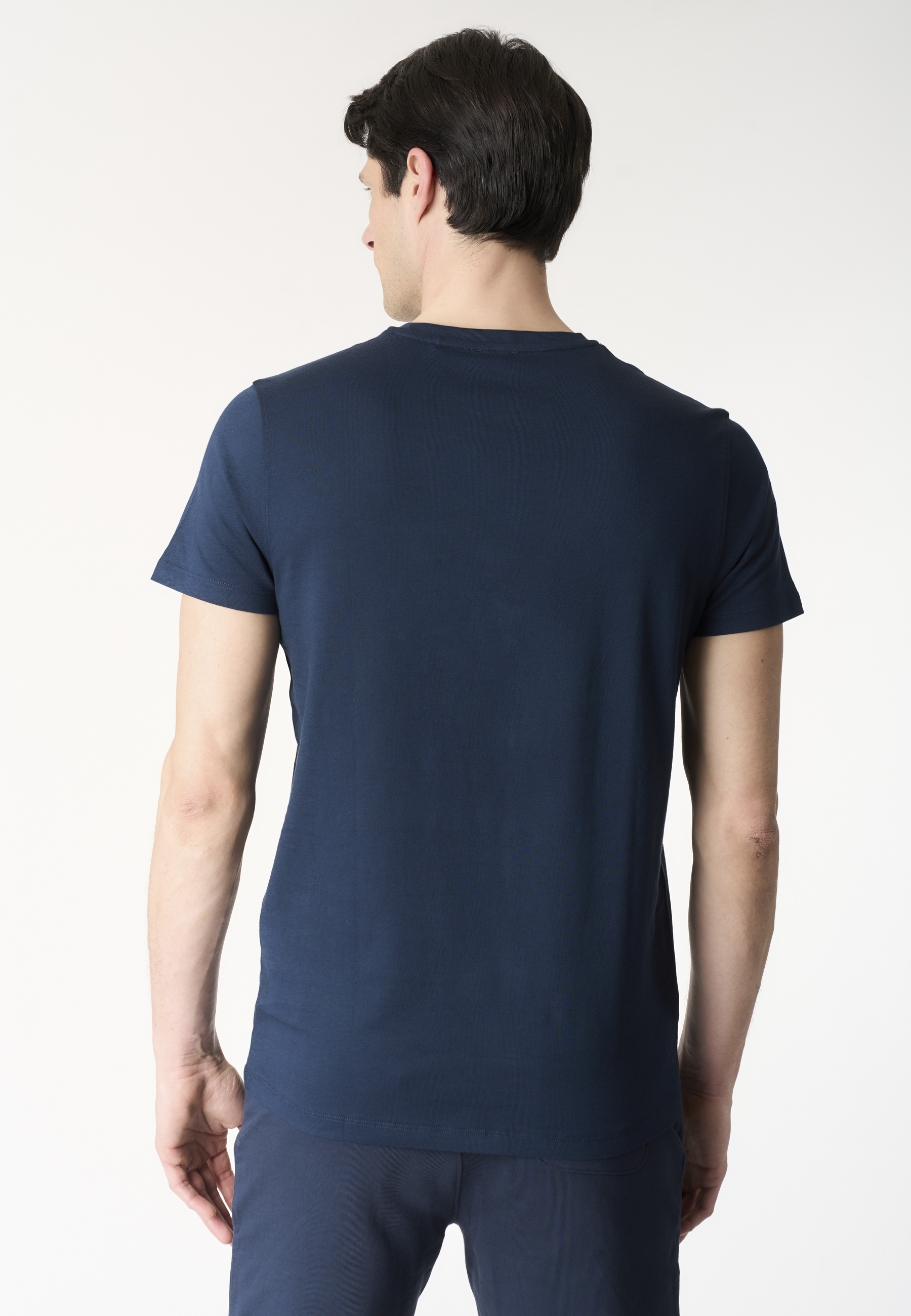 T-shirt uomo in cotone basic jersey con taschino e logo ricamato