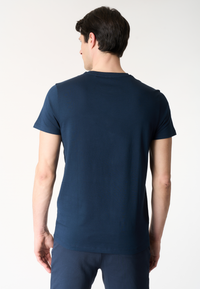 T-shirt uomo in cotone basic jersey con taschino e logo ricamato