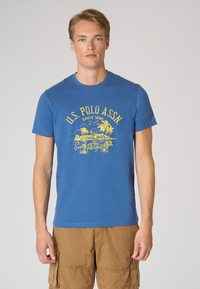 T-shirt da uomo a maniche corte in cotone con stampa frontale