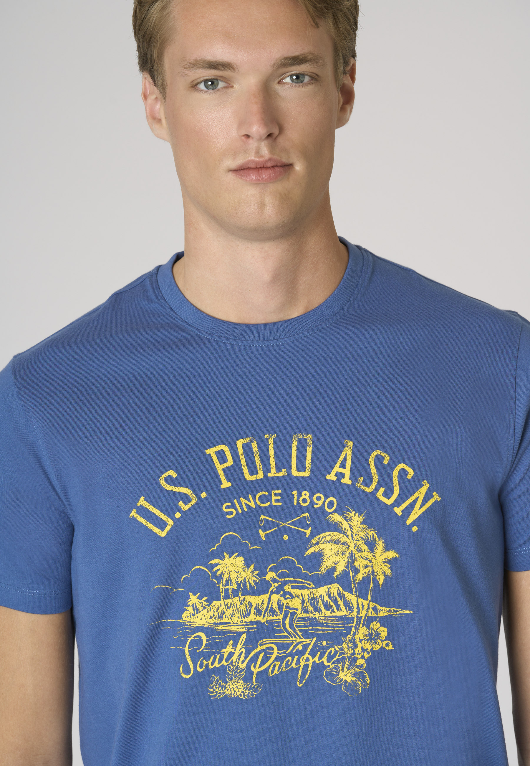 T-shirt da uomo a maniche corte in cotone con stampa frontale