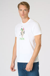 T-Shirt in cotone con grafica USPA frontale