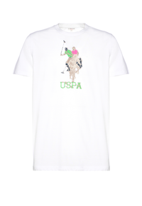 T-Shirt in cotone con grafica USPA frontale