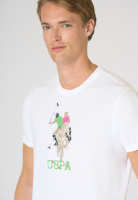 T-Shirt in cotone con grafica USPA frontale